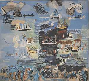 航海节|航海节，1926年 by Raoul Dufy