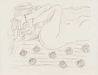 体。腿部运动研究，1929年 by Henri Matisse 