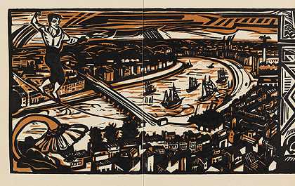 1931年，1930年，在库什图特·切姆尼茨举办的展览“埃里希·赫克尔”的折叠封面。 by Erich Heckel