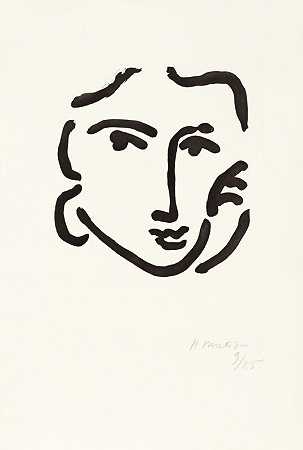 娜迪亚，1948年 by Henri Matisse
