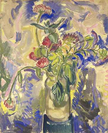 蓝色花朵，1926年 by Alfred H. Maurer