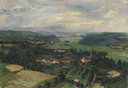 1932年，从布利斯卡斯特尔俯瞰布利斯塔尔。 by Otto Dill