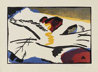 抒情的，1911年。 by Wassily Kandinsky