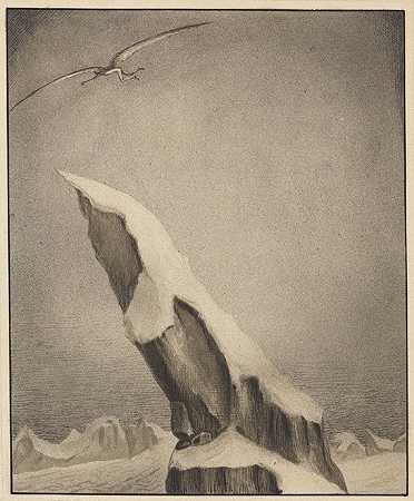 鹰，1903年。 by Alfred Kubin