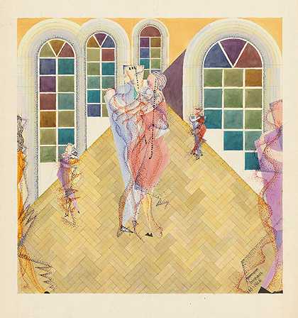 《无题舞者》，1926年。 by Karl Hermann Trinkaus
