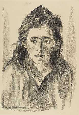 《街头女孩》，1919/20。 by Edvard Munch