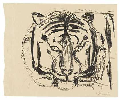 虎头II，1908/09。 by Edvard Munch