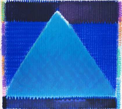 蓝色金字塔，2005年。 by Heinz Mack