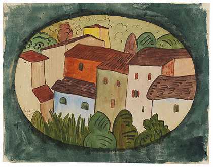 村景，1920年。 by Hermann Hesse