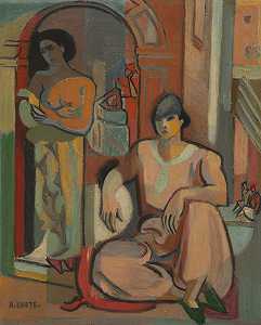 1936年阿尔及尔妇女或卡斯巴的两名妇女 by André Lhote