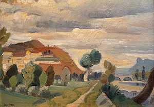 德拉德罗姆村，1928年 by André Lhote