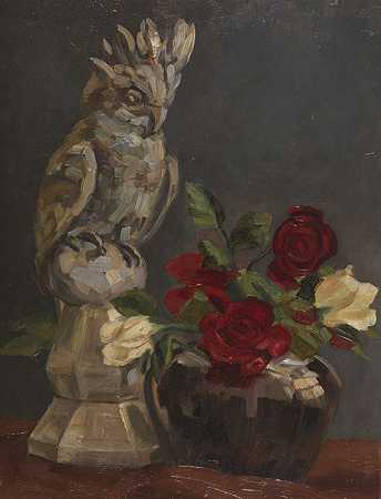 凤头鹦鹉，1905年。 by Leo Putz