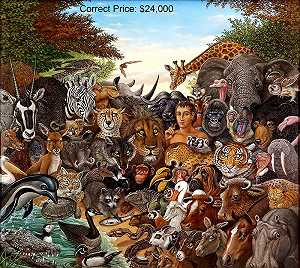 动物王国，斑马，水牛，狮子，长颈鹿，大象，猴子，老虎，大猩猩，约1980年 by Richard Hess