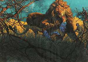 1963年，一头狮子咬伤了我——一头吃人的狮子 by Frank McCarthy