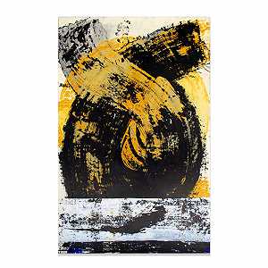黄色#3（白线），嚎叫系列，2014年 by Jorge Enrique