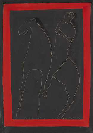 《人与马》，1953年。 by Marino Marini