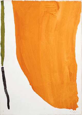 橙色暴雨，1970年 by Helen Frankenthaler