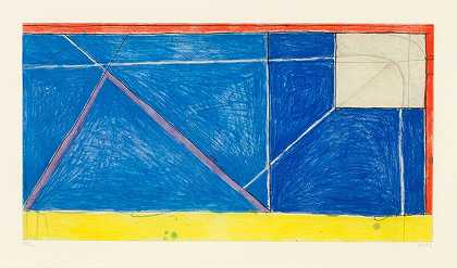 红黄蓝，1986年 by Richard Diebenkorn