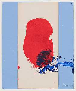 红色、白色和蓝色1号，1966年 by Robert Motherwell