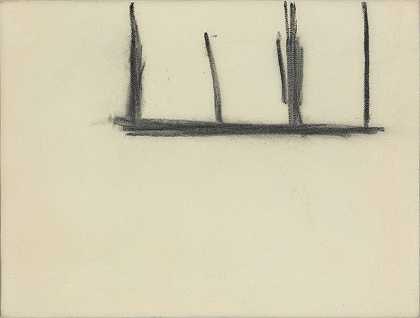 140号公开赛：奶油上的木炭，1969年 by Robert Motherwell