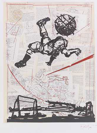 自行车踢，2010/12。 by William Kentridge