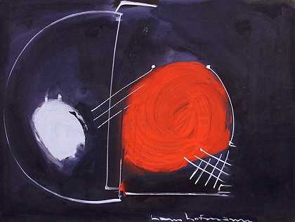 无标题（红、黑、白），1946年 by Hans Hofmann