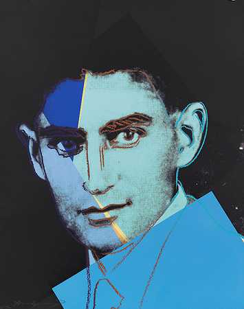 弗兰兹·卡夫卡（二十世纪犹太人的十幅肖像），1980年。 by Andy Warhol