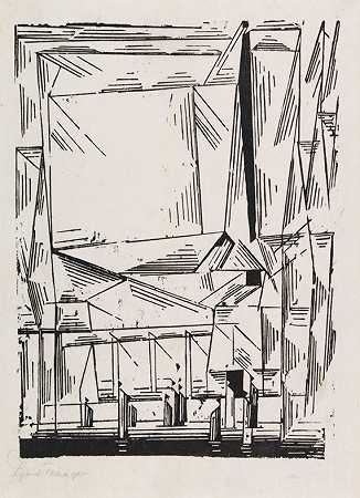 格默罗达，1920年。 by Lyonel Feininger