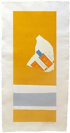 1973年，收割带两条白色条纹 by Robert Motherwell