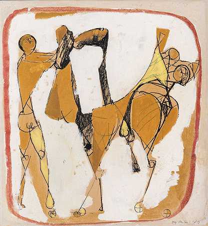 《马与骑士》，1951-1952年 by Marino Marini