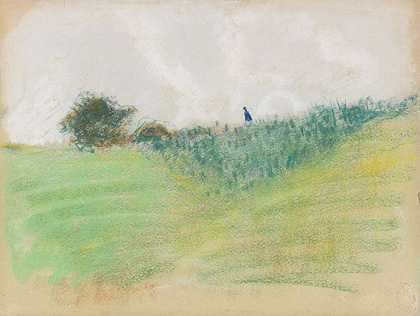 1907年，波恩附近的韦格·阿姆·克鲁兹伯格。 by August Macke