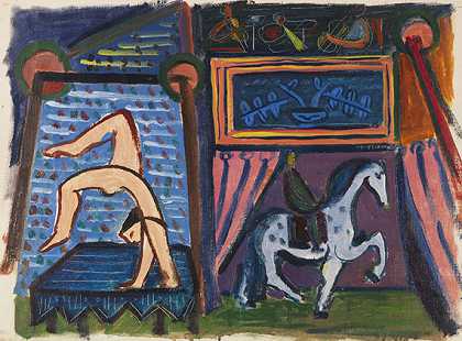 马戏团，1945年。 by Werner Gilles
