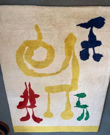 罕见的超现实主义“梦想”复古挂毯琼·米罗，1960-1969 by Joan Miró