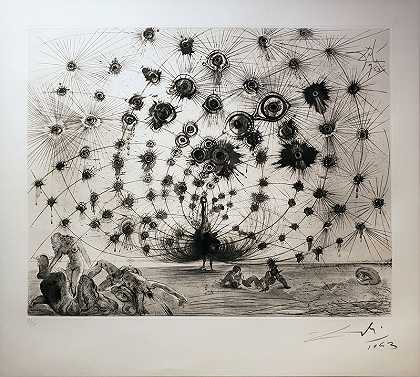 阿古斯-神话（黑白），1963年 by Salvador Dalí