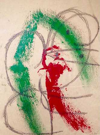 走向未知的角色，1980年 by Joan Miró