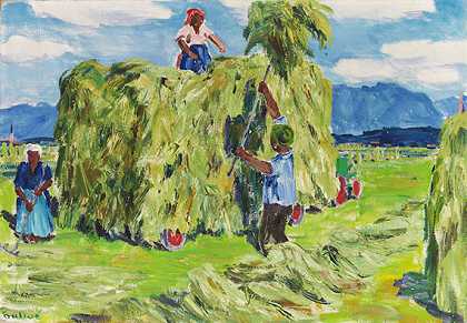 1940年末在基姆高收获干草。 by Arnold Balwé