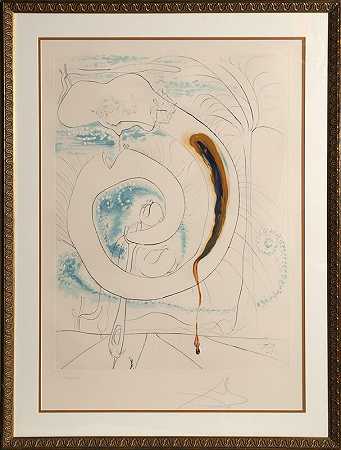 1974年征服宇宙的宇宙内脏圈 by Salvador Dalí