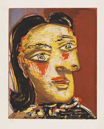 女4号头。多拉·马尔肖像，1939年。 by Pablo Picasso