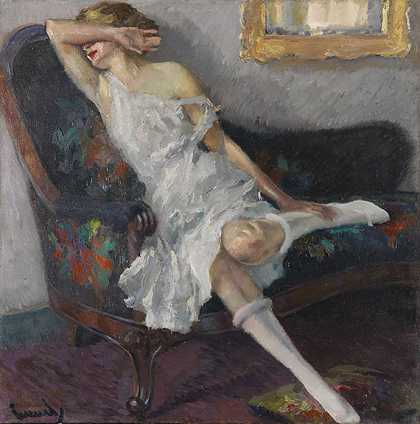 害羞，1922年。 by Edward Cucuel