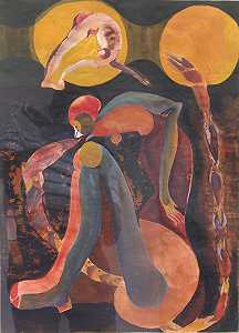 女人与鱼，1968 by Francisco Toledo