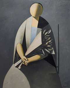 《带花的女人》，约1953年 by Duilio Barnabé