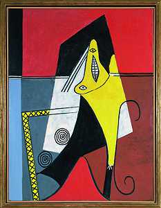椅子上的女人，1927年 by Pablo Picasso