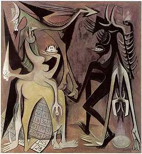 Bélial，苍蝇之王，1948年 by Wifredo Lam