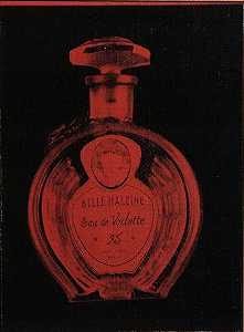 马塞尔·杜尚，“美丽的呼吸：紫罗兰水”，1921年，（红色），1966年 by Richard Pettibone