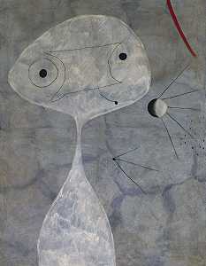 绘画（管人），1925年 by Joan Miró