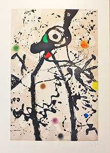 曼蒂拉的黑老鼠，1976年 by Joan Miró