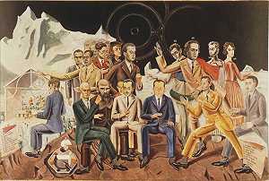 1922年：阿拉贡、布雷顿、巴尔格尔、德奇里科、埃卢德、德斯诺斯、苏波尔特、陀思妥耶夫斯基、保尔汉、珀斯特、阿尔普、恩斯特、莫里斯、弗雷恩克尔、拉斐尔，1922年 by Max Ernst