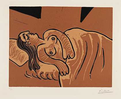 睡梦中的女人，1962年。 by Pablo Picasso