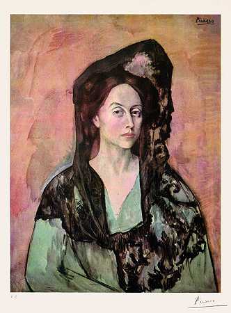 里卡多·卡纳尔斯夫人，1966年。 by Pablo Picasso