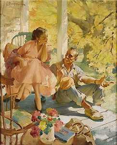 《路的尽头》，《女性家庭杂志》插画的黄金时代，1957年 by Haddon Sundblom